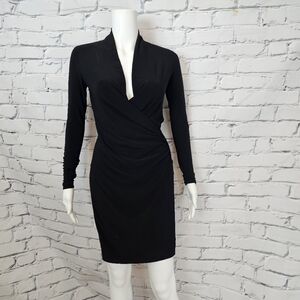 Norma Kamali Black Jersey Wrap Dress